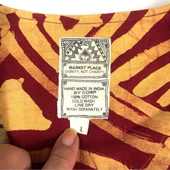 ARTISAN Cotton Reversible Block Print Jacket - Picture 7 of 11